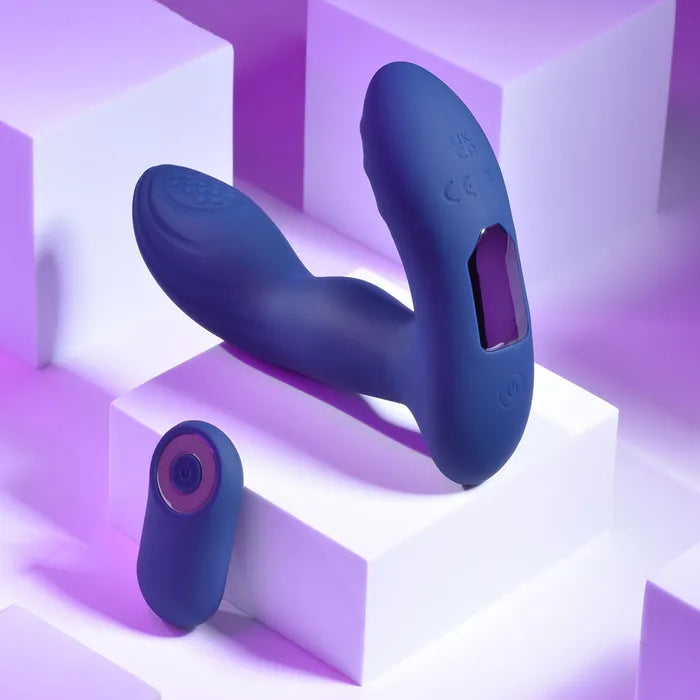 Playboy Pleasure PLEASURE PLEASER Blue Vibrating Prostate Massager Wireless Remote