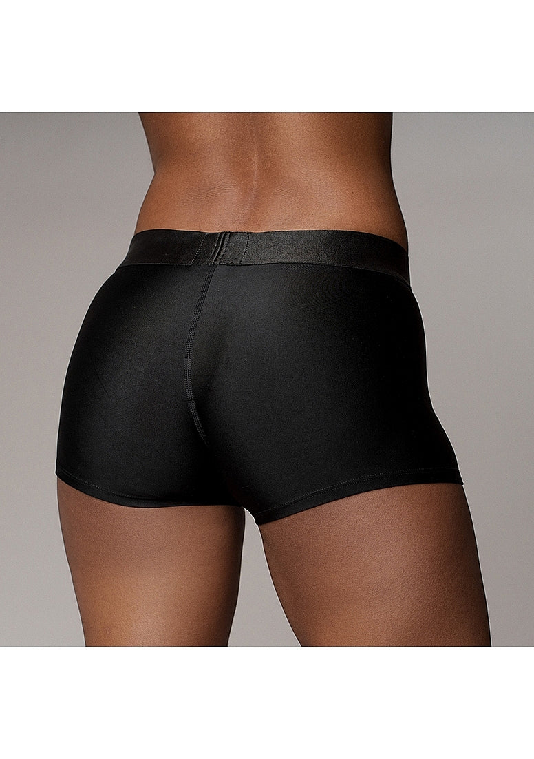 Shots Toys | OUCH! Vibrating Strap-on Boxer - Black - Size M/L