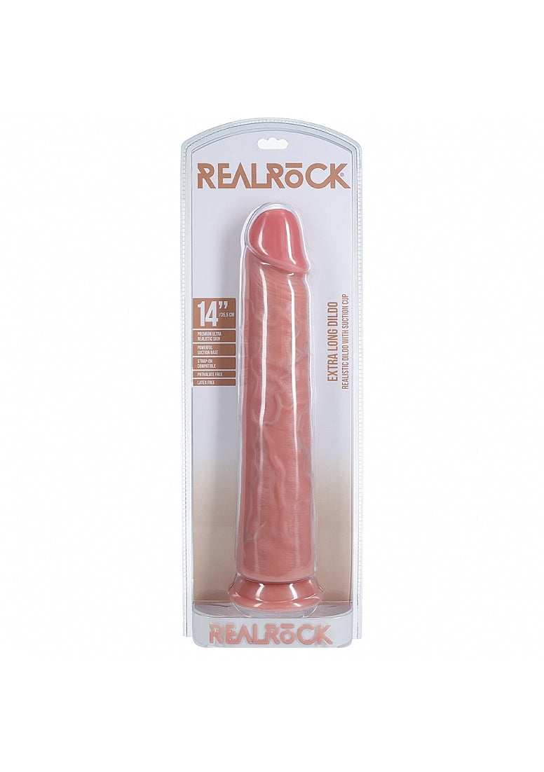 Shots Toys | REALROCK - Realistic Extra Long Dildo no Balls 14" / 35.5cm - Flesh