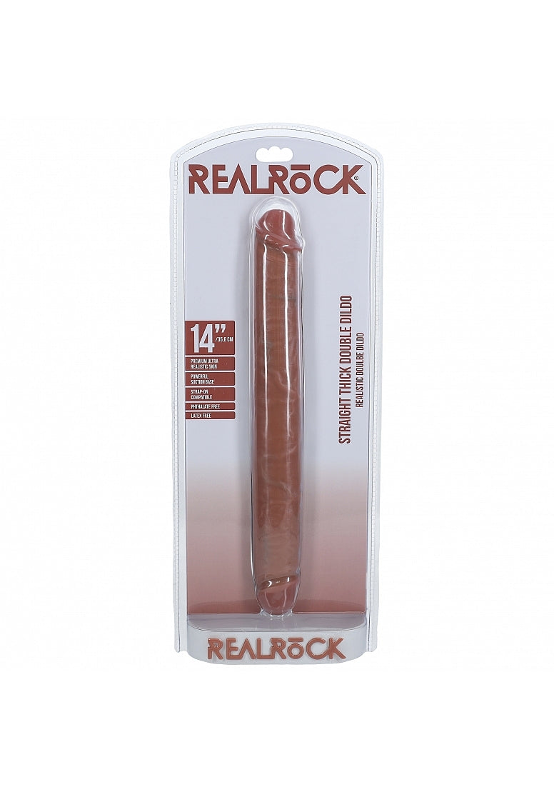 Shots Toys | REALROCK 35cm Thick Double Dildo - Tan (14") Thick Double Dong