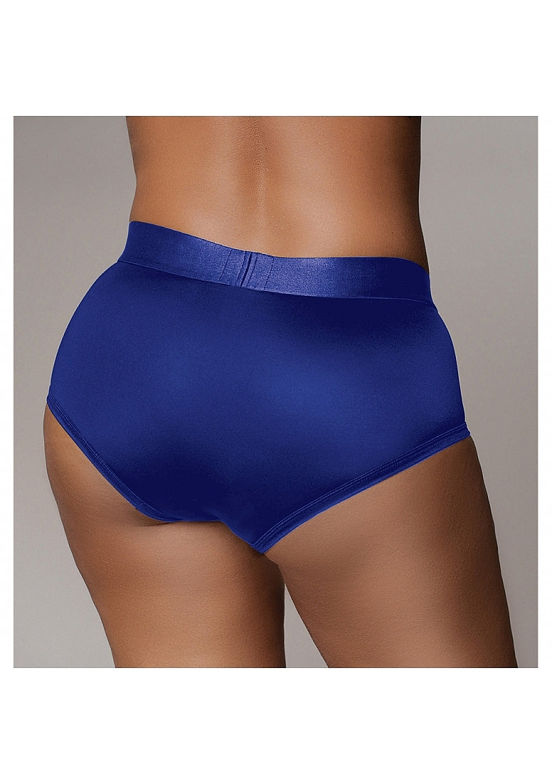 Shots Toys | OUCH! Vibrating Strap-on Boxer - Royal Blue - Size XL/XXL