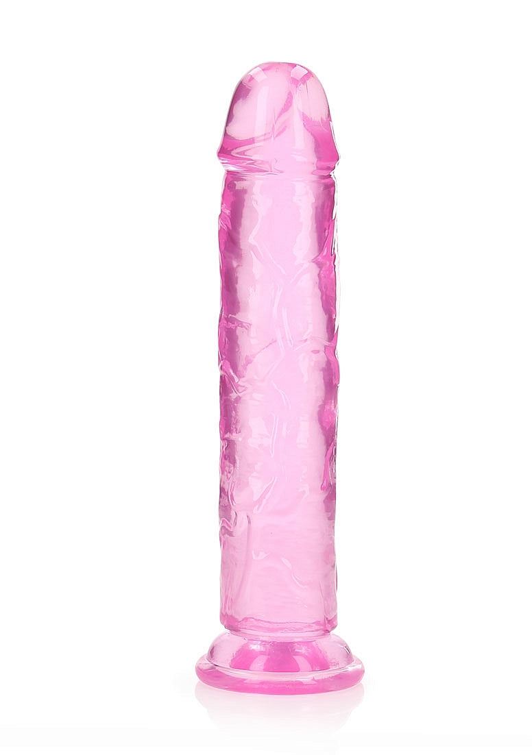Shots Toys | REALROCK Crystal Clear 10" Straight Dildo No Balls - Pink