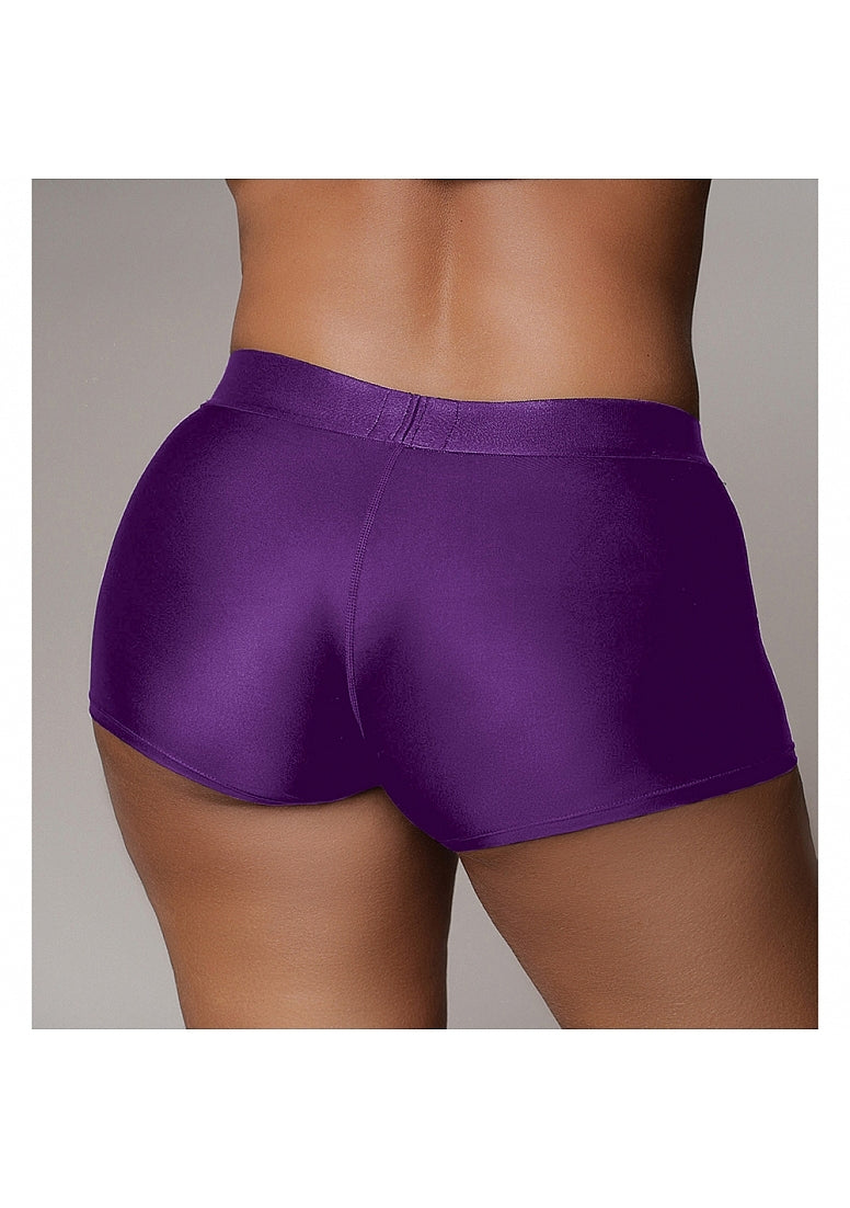 Shots Toys | OUCH! Vibrating Strap-on Boxer - Purple - Size XL/XXL