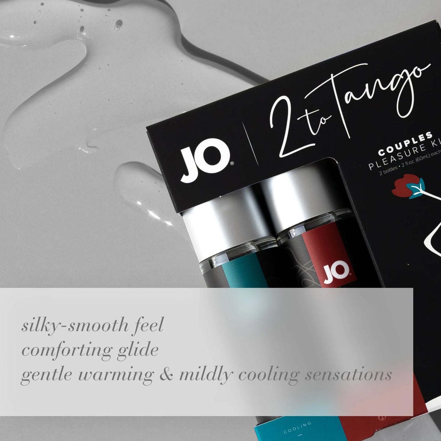 JO 2 To Tango Couples Pleasure Kit Warming Cooling Lubricant 2x60ml - 2 Pack