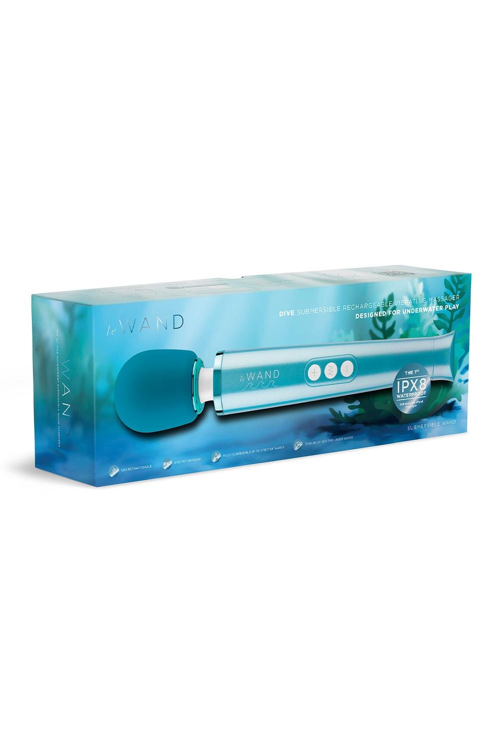 Le Wand Dive Submersible Rechargeable Vibrating Massager Vibrator Blue