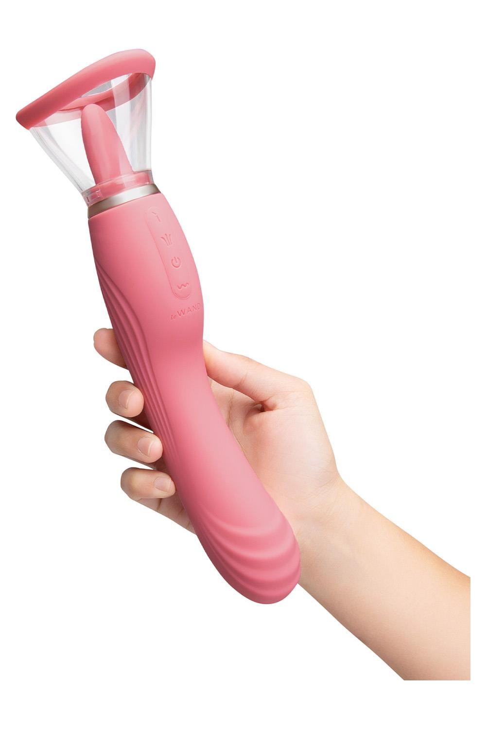 Le Wand Lick - 3-1 Double Ended Vibe With Licking Tongue Stimulator