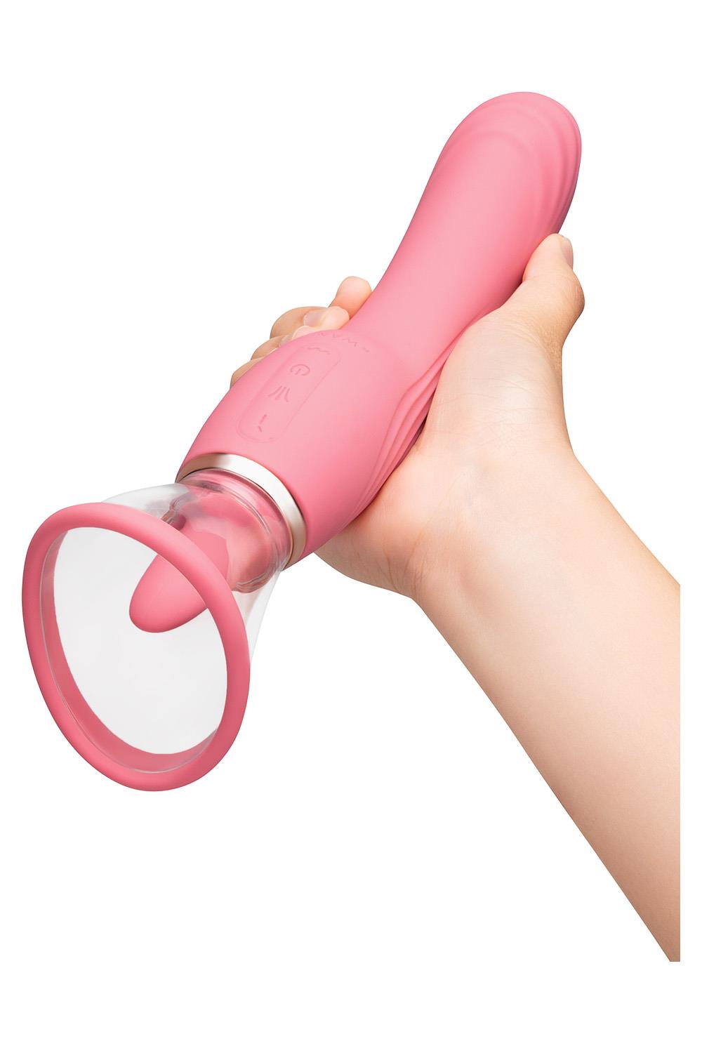 Le Wand Lick - 3-1 Double Ended Vibe With Licking Tongue Stimulator