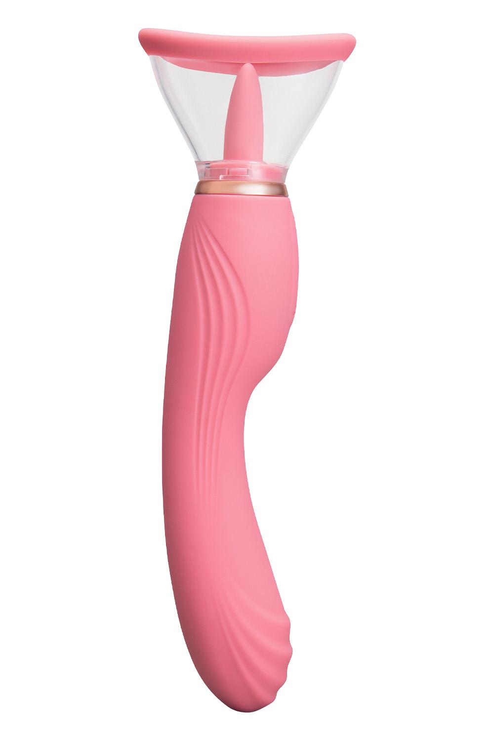 Le Wand Lick - 3-1 Double Ended Vibe With Licking Tongue Stimulator