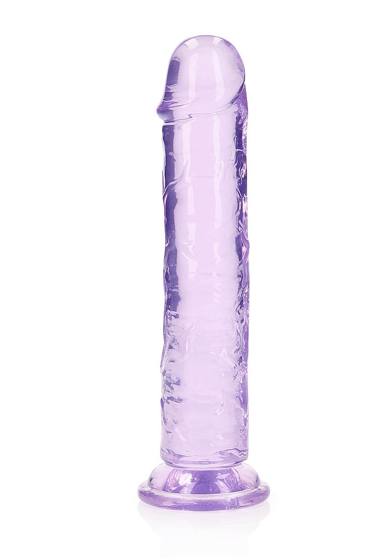 Shots Toys | REALROCK Crystal Clear 8" Straight Dildo No Balls - Purple