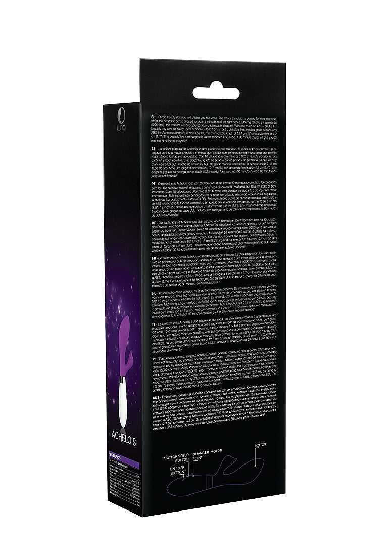 Shots Toys | Luna Achelois Rechargeable 10 Speed Rabbit Vibrator Purple