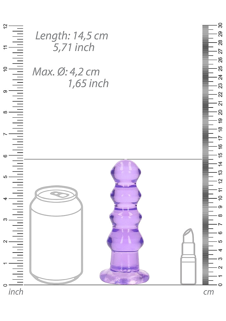 Shots Toys | REALROCK Crystal Clear 5.5" Curvy Dildo/Plug - Purple