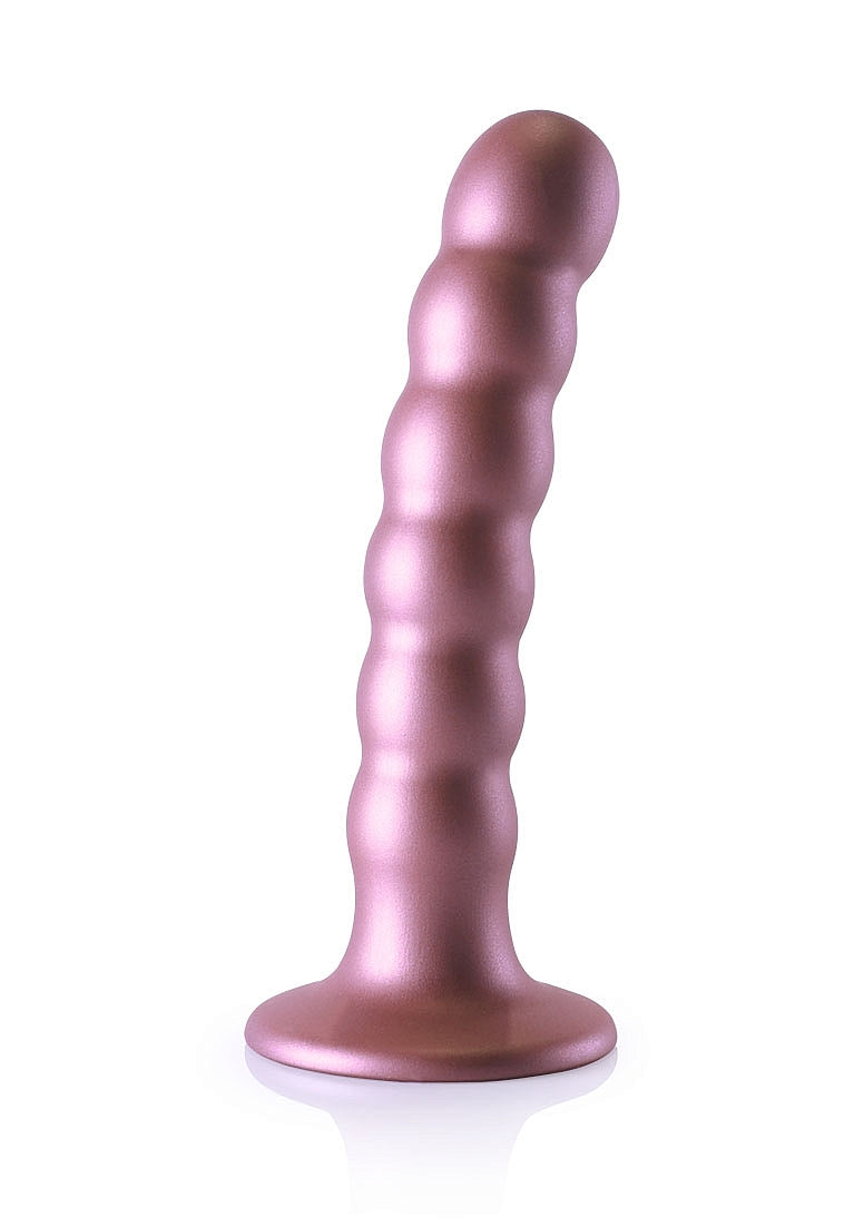 Shots Toys | OUCH! Beaded G-Spot Dildo - 5" / 13 cm - Rose Gold