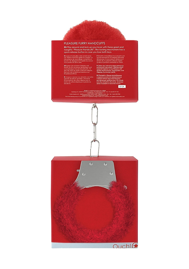 Shots Toys | OUCH! Pleasure Handcuffs Furry - Red
