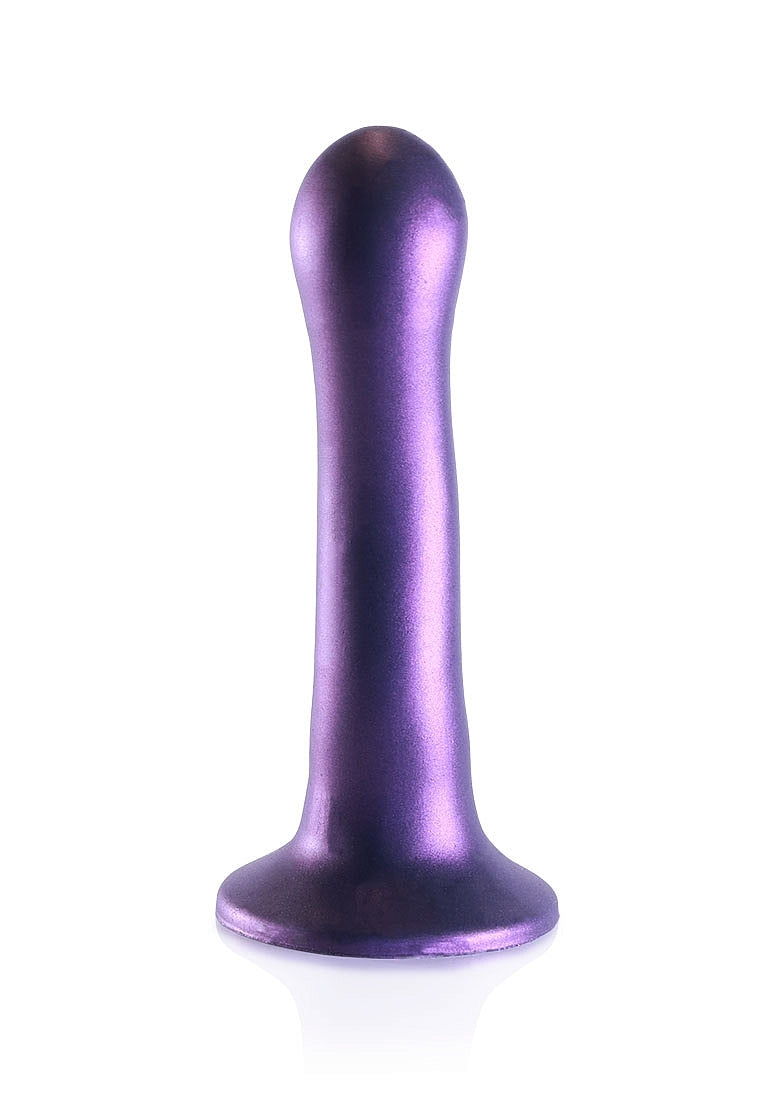 Shots Toys | OUCH! Ultra Soft Curvy G-Spot Dildo - 7" / 17 cm - Metallic Purple