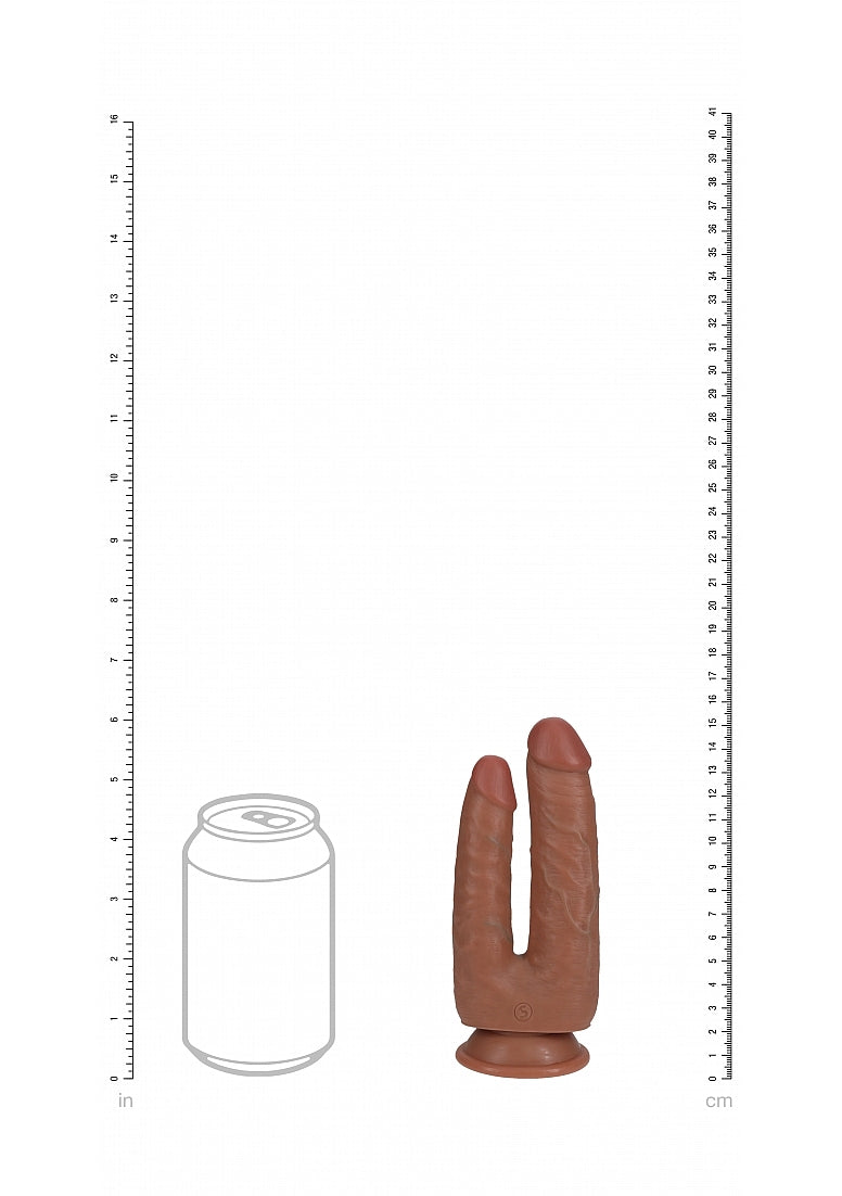 Shots Toys | REALROCK - Double Trouble 5"/6" Realistic Dildo - Tan
