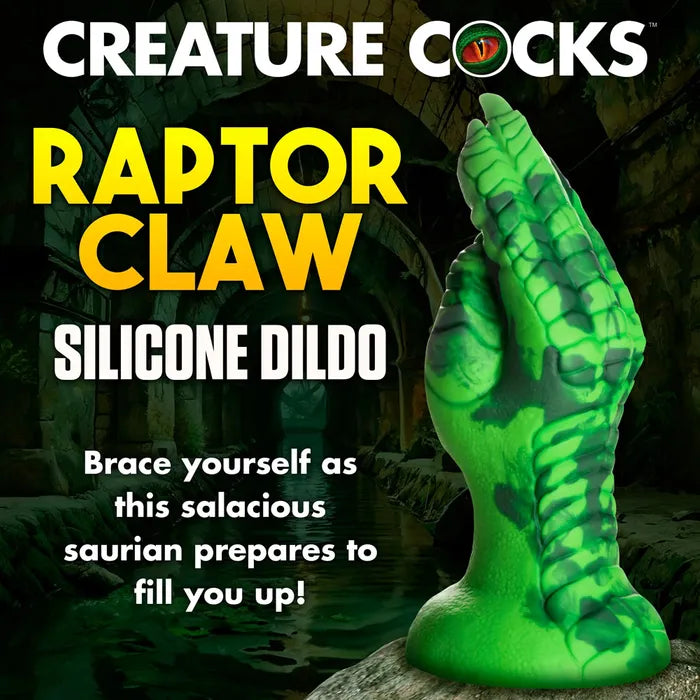 Creature Cocks Raptor Claw Fisting Silicone Dildo - Green 21.8cm Claw Fantasy Dildo