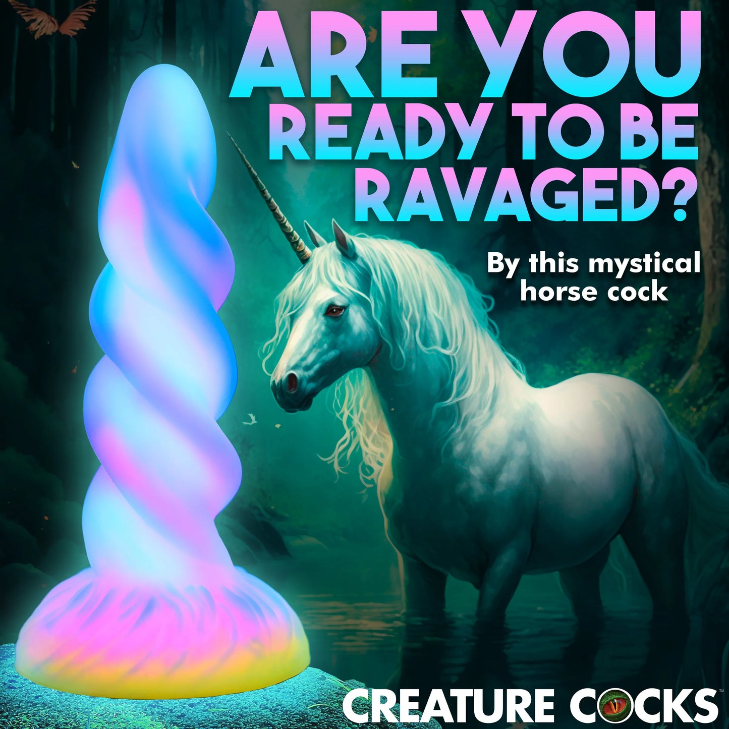 Creature Cocks Moon Rider Glow-in-the-Dark Unicorn Dildo