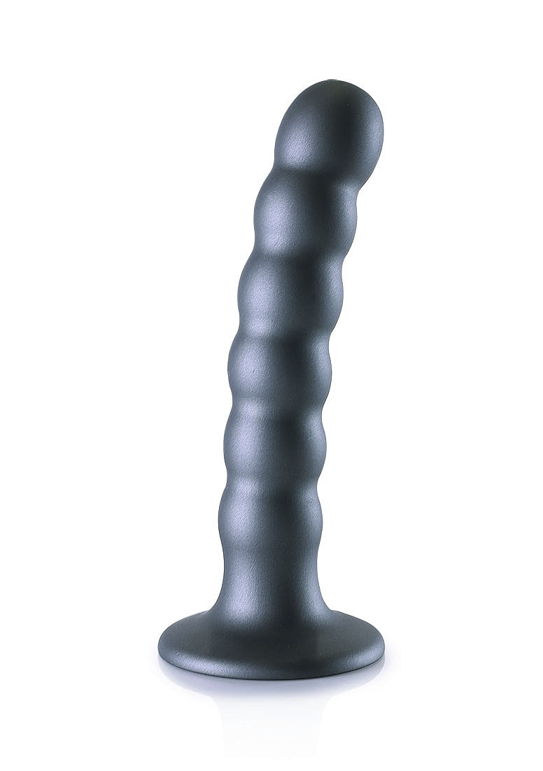Shots Toys | OUCH! Beaded G-Spot Dildo - 5" / 13 cm - Gun Metal