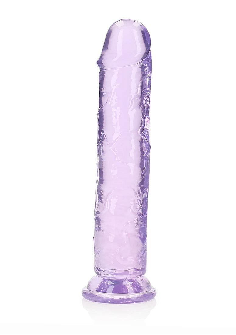 Shots Toys | REALROCK Crystal Clear 10" Straight Dildo No Balls - Purple