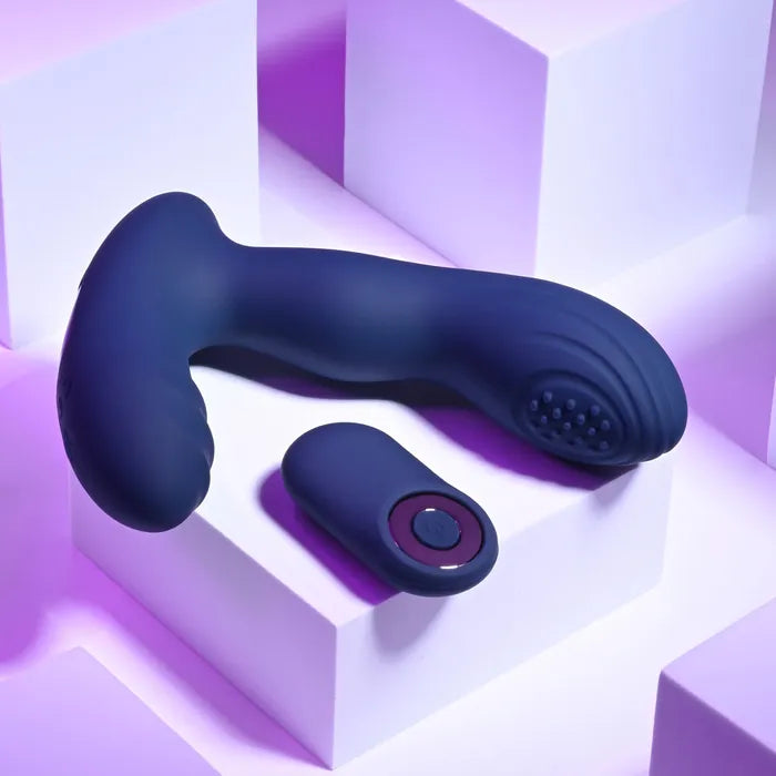 Playboy Pleasure PLEASURE PLEASER Blue Vibrating Prostate Massager Wireless Remote