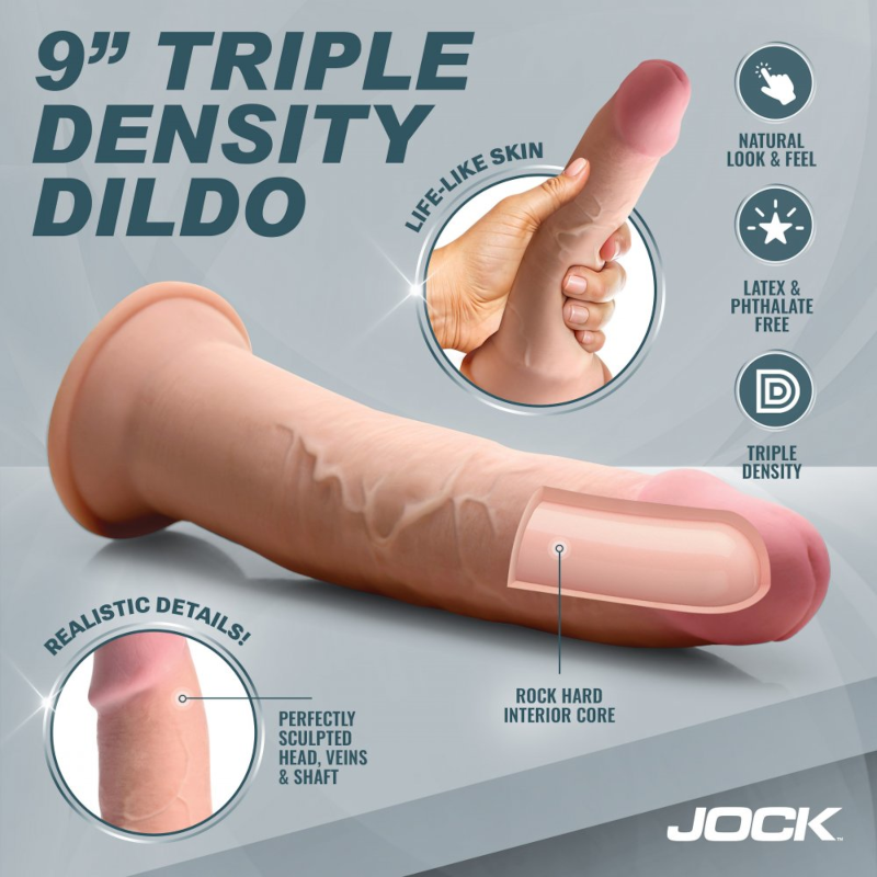 Curve Toys | JOCK Hard-Core 9" Triple Density Dildo