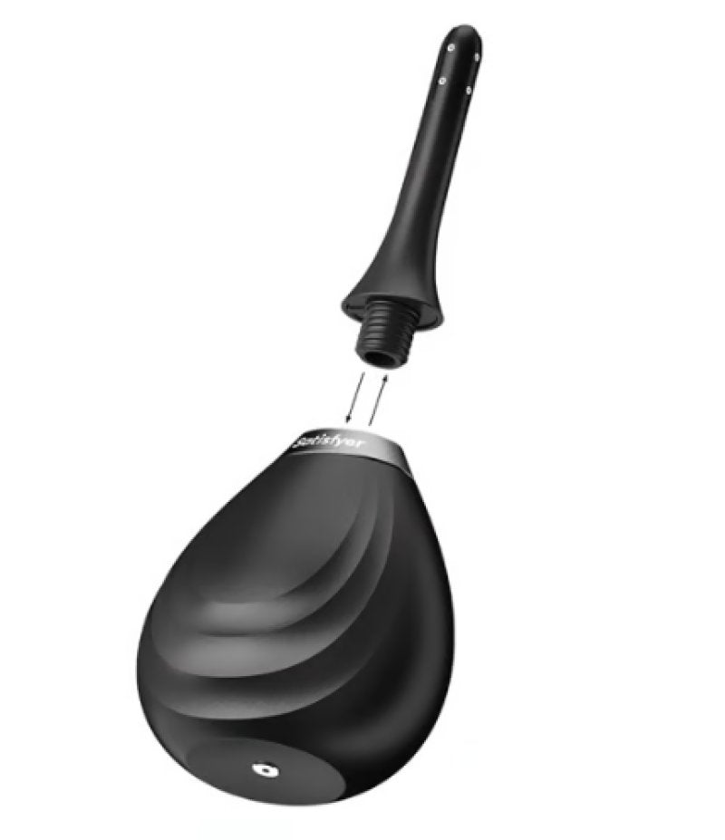 Satisfyer Clean & Play Intimate Shower Anal Douche - Black