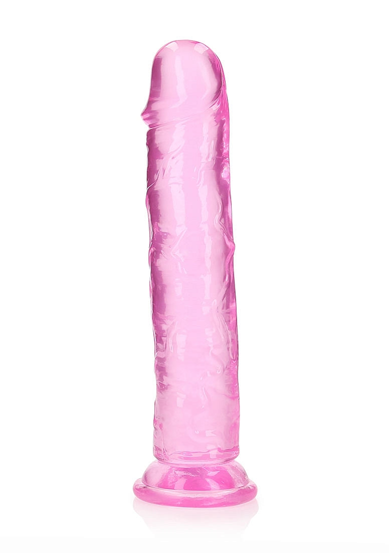Shots Toys | REALROCK Crystal Clear 10" Straight Dildo No Balls - Pink