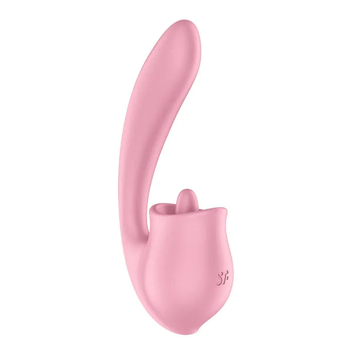 Satisfyer Tongue Genius - Pink Flicking Clitoral G-Spot Stimulator Vibrator