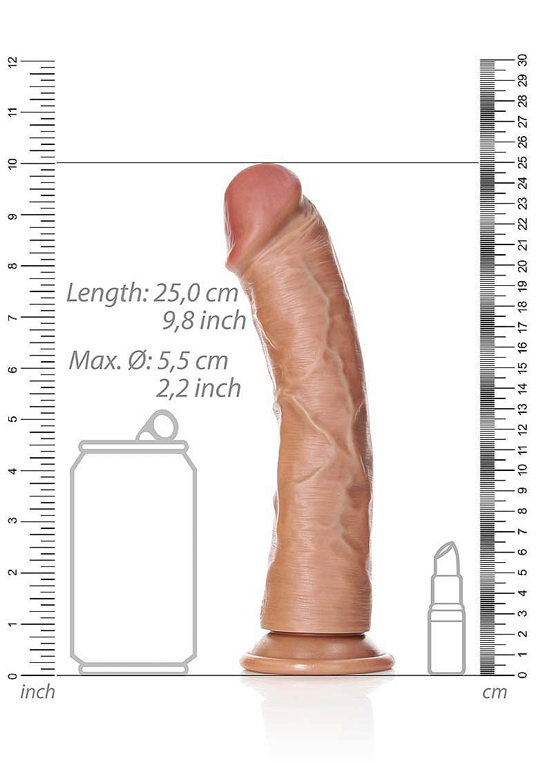Shots Toys | REALROCK Realistic Regular Curved Dildo Tan 23cm (9") Dong