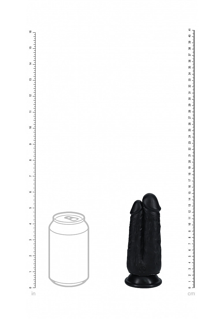 Shots Toys | REALROCK - Two In One 5"/6" Realistic Dildo - Black