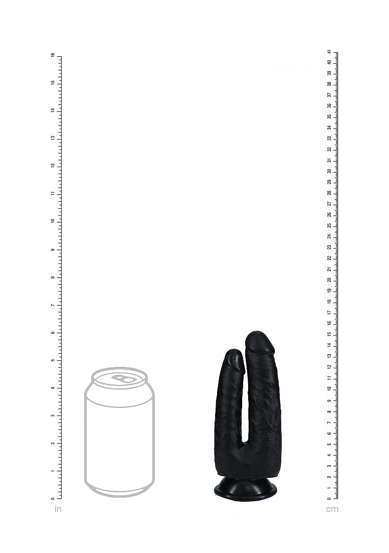 Shots Toys | REALROCK - Double Trouble 5"/6" Realistic Dildo - Black