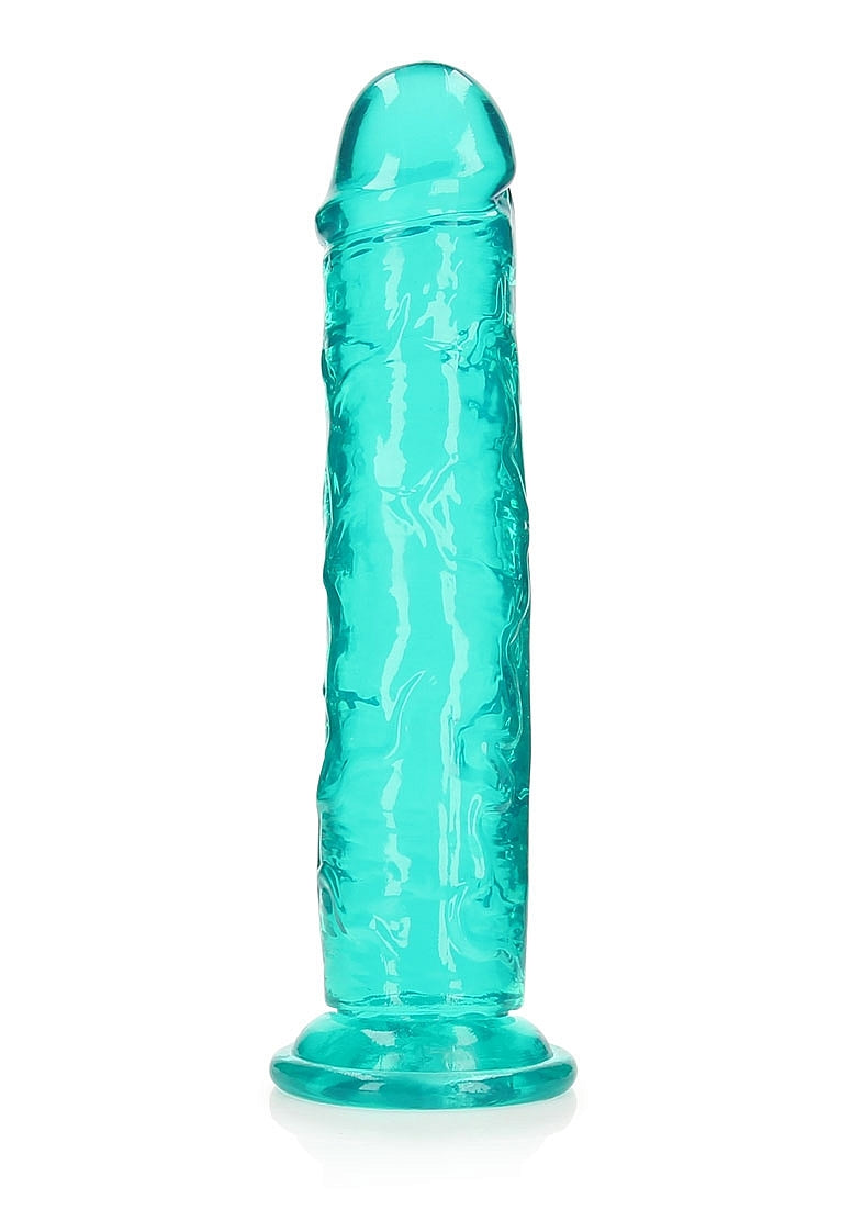 Shots Toys | REALROCK Crystal Clear 11" Straight Dildo No Balls - Turquoise