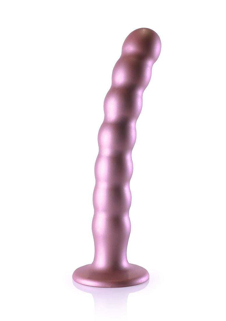 Shots Toys | OUCH! Beaded G-Spot Dildo - 8" / 20.5 cm - Rose Gold