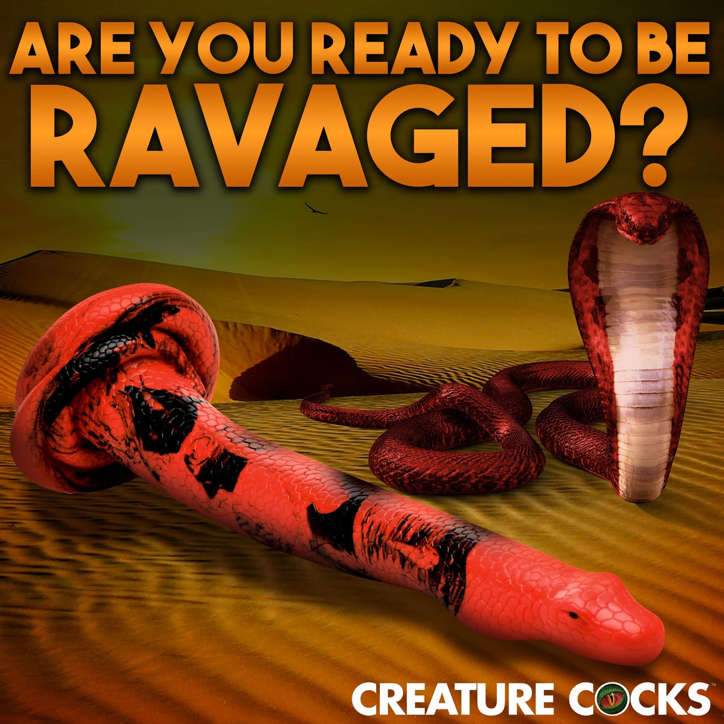 Creature Cocks King Cobra - X-Large 18" Long Silicone Dong