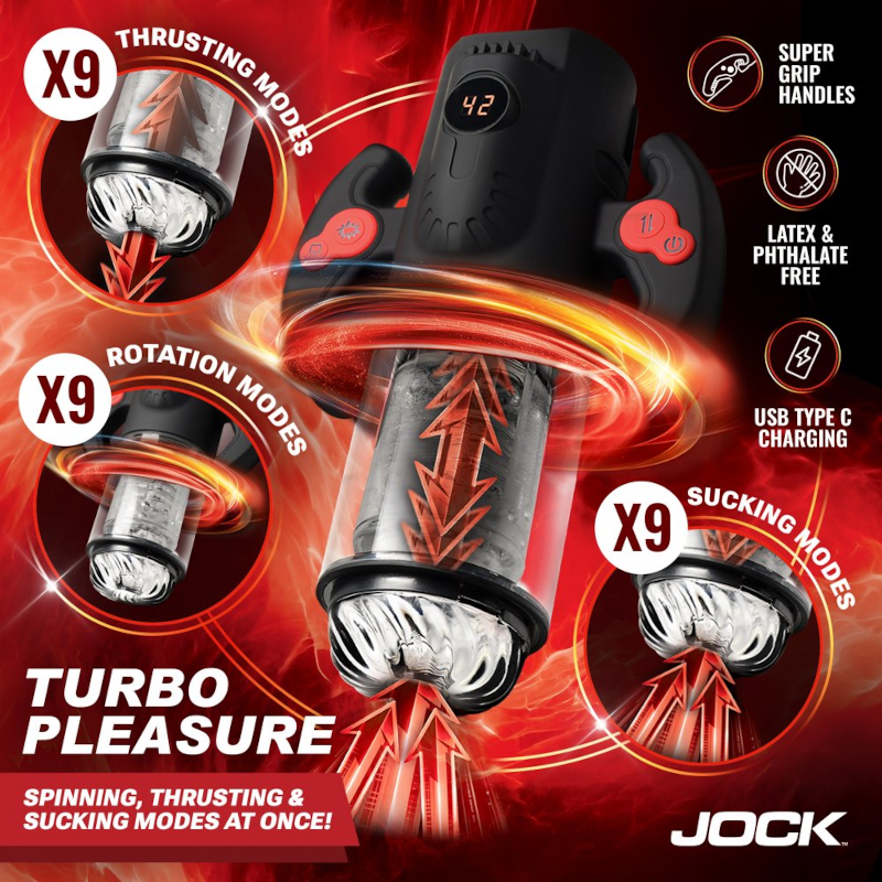 Curve Toys | JOCK Spinning, Thrusting, & Sucking Masturbator