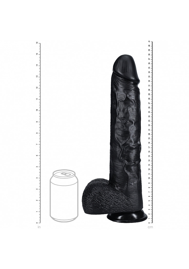 Shots Toys | REALROCK - Realistic Extra Long Dildo with Balls 15" / 38.1cm - Black