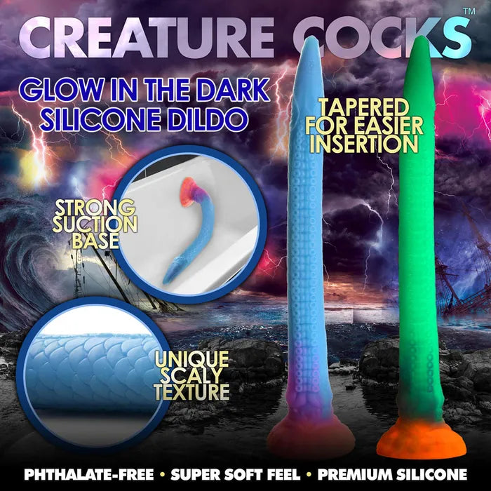 Creature Cocks Glow-in-the-Dark Makara Silicone Snake Tentacle Dildo