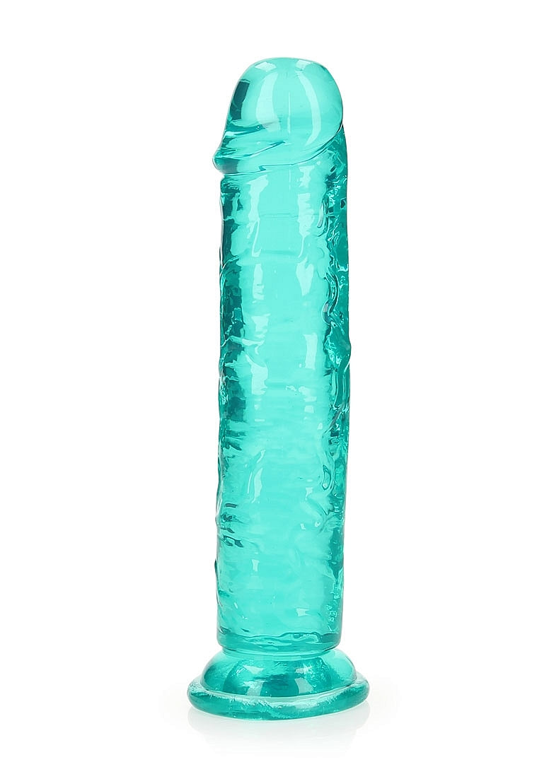 Shots Toys | REALROCK Crystal Clear 18cm Straight Dildo - Turquoise 7" Dong