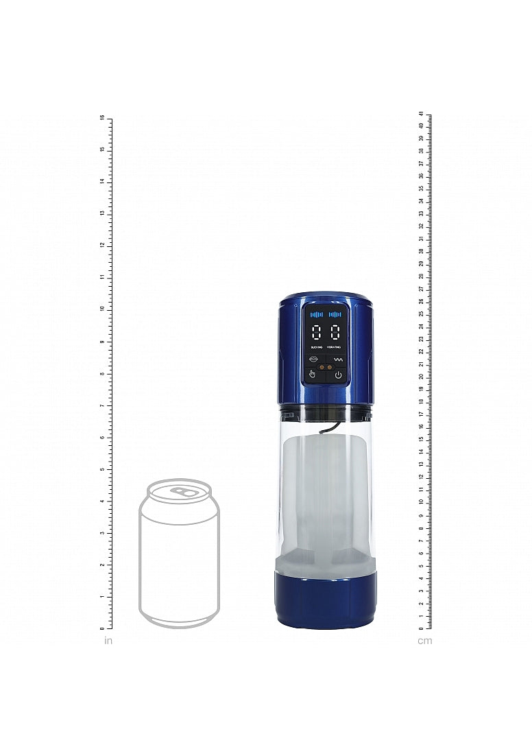 Shots Toys | PUMPED UltraLift Automatic Masturbator - Metallic Blue