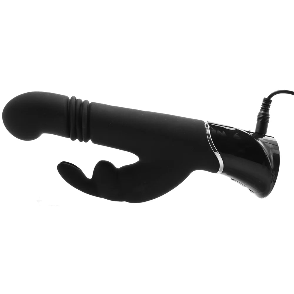 Fifty Shades of Grey Greedy Girl Rechargeable G-Spot Thrusting Rabbit Vibrator Black
