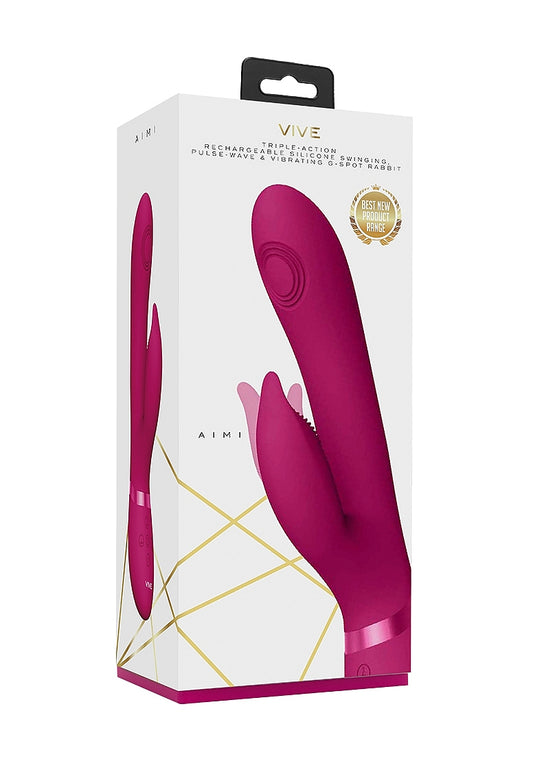 Shots Toys | VIVE Aimi Pulse-Wave & Vibrating G-Spot Rabbit Vibrator Pink