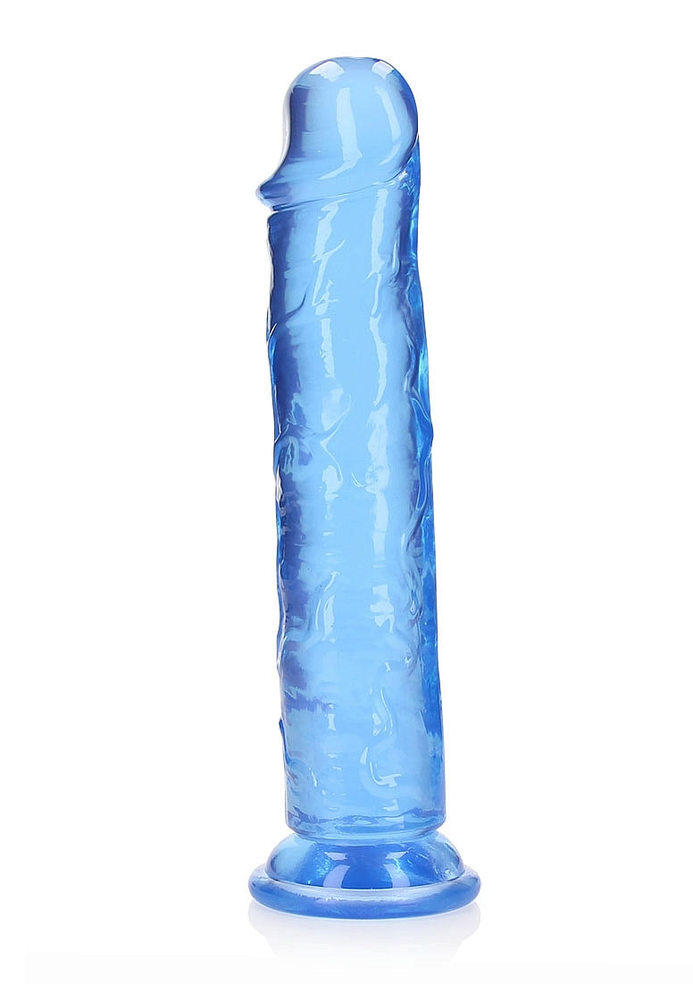 Shots Toys | REALROCK Crystal Clear 10" Straight Dildo No Balls - Blue