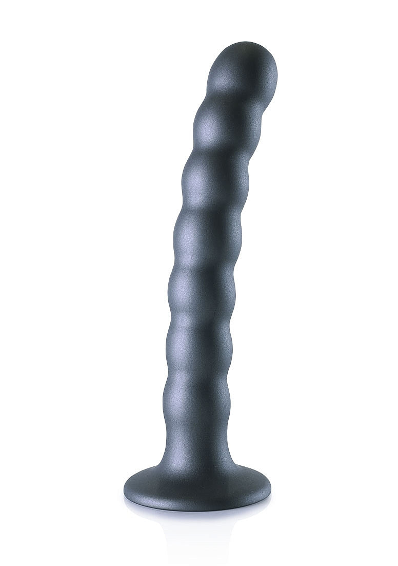 Shots Toys | OUCH! Beaded G-Spot Dildo - 6.5" / 16.5 cm - Gun Metal