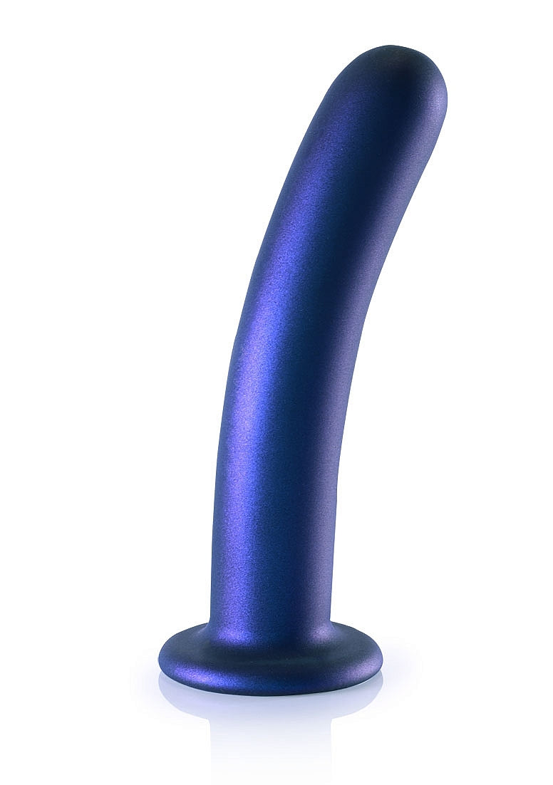 Shots Toys | OUCH! Smooth G-Spot Dildo - 7" / 17 cm - Metallic Blue
