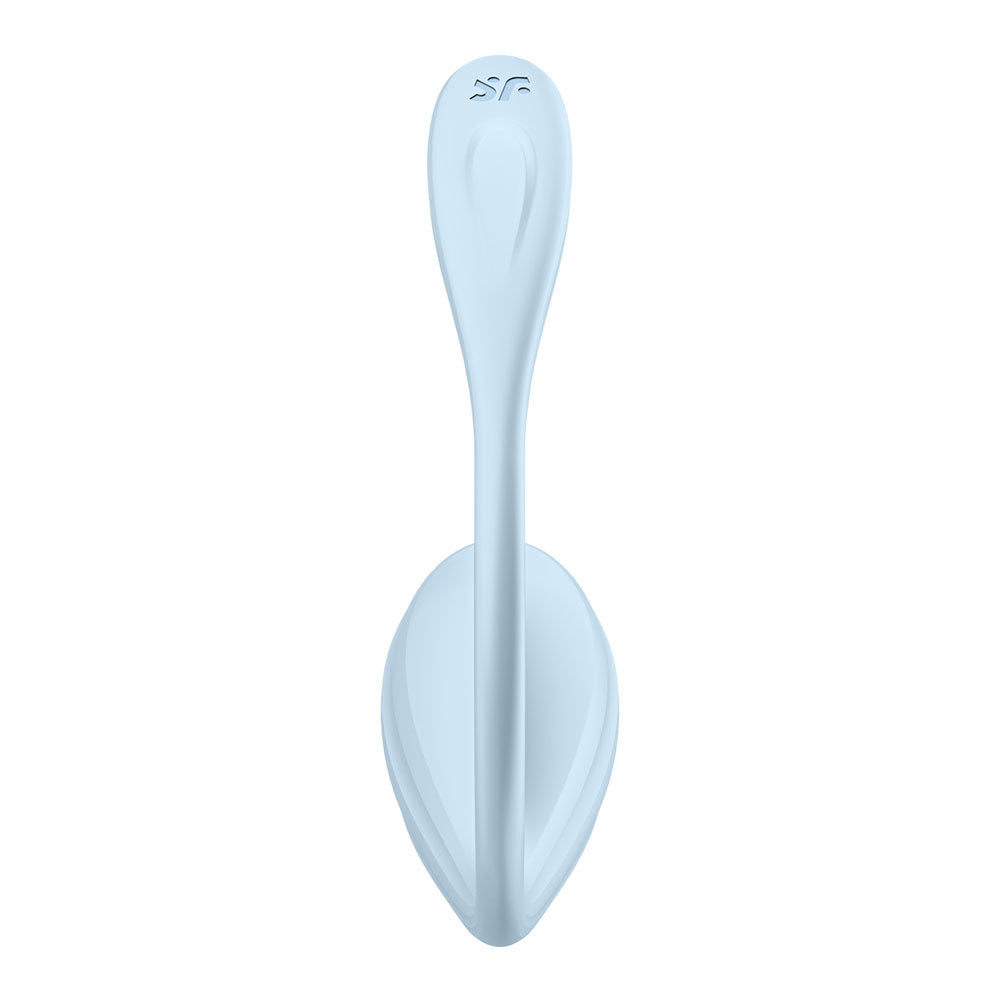 Satisfyer Smooth Petal Light Blue USB Rechargeable Wearable Stimulator with App Control