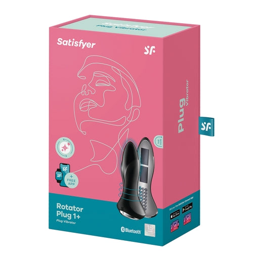 Satisfyer Rotator Plug 1+ Black - Rotating Anal Vibrator (App)