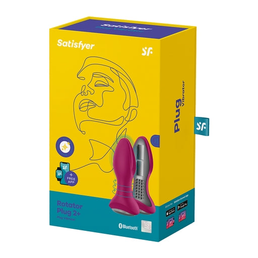 Satisfyer Rotator Plug 2+ Fuchsia - Rotating Anal Vibrator (App)