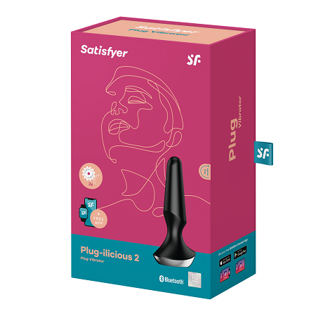 Satisfyer Plug-ilicious 2 Black - Anal Vibrator (App)