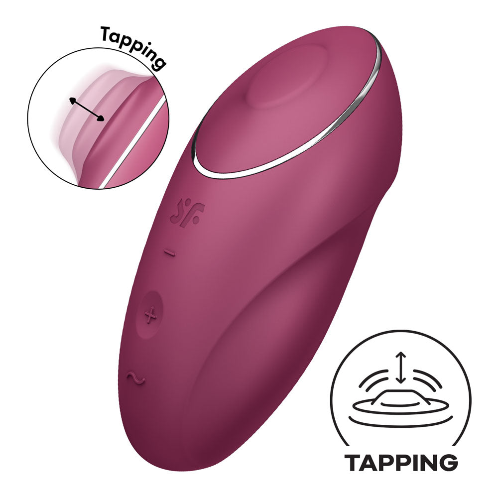 Satisfyer Tap & Climax 1 Red USB Rechargeable Pulsing Tapping Stimulator Vibrator