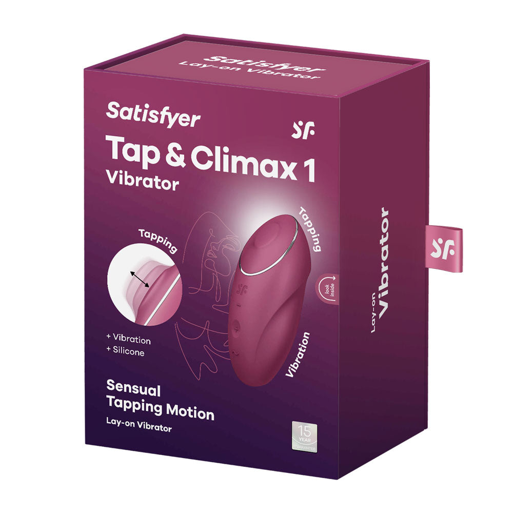 Satisfyer Tap & Climax 1 Red USB Rechargeable Pulsing Tapping Stimulator Vibrator